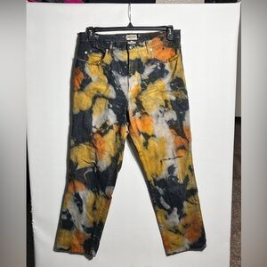 Guess Jeans Vintage Distressed Men's Tie-Dye Slim Jeans 33